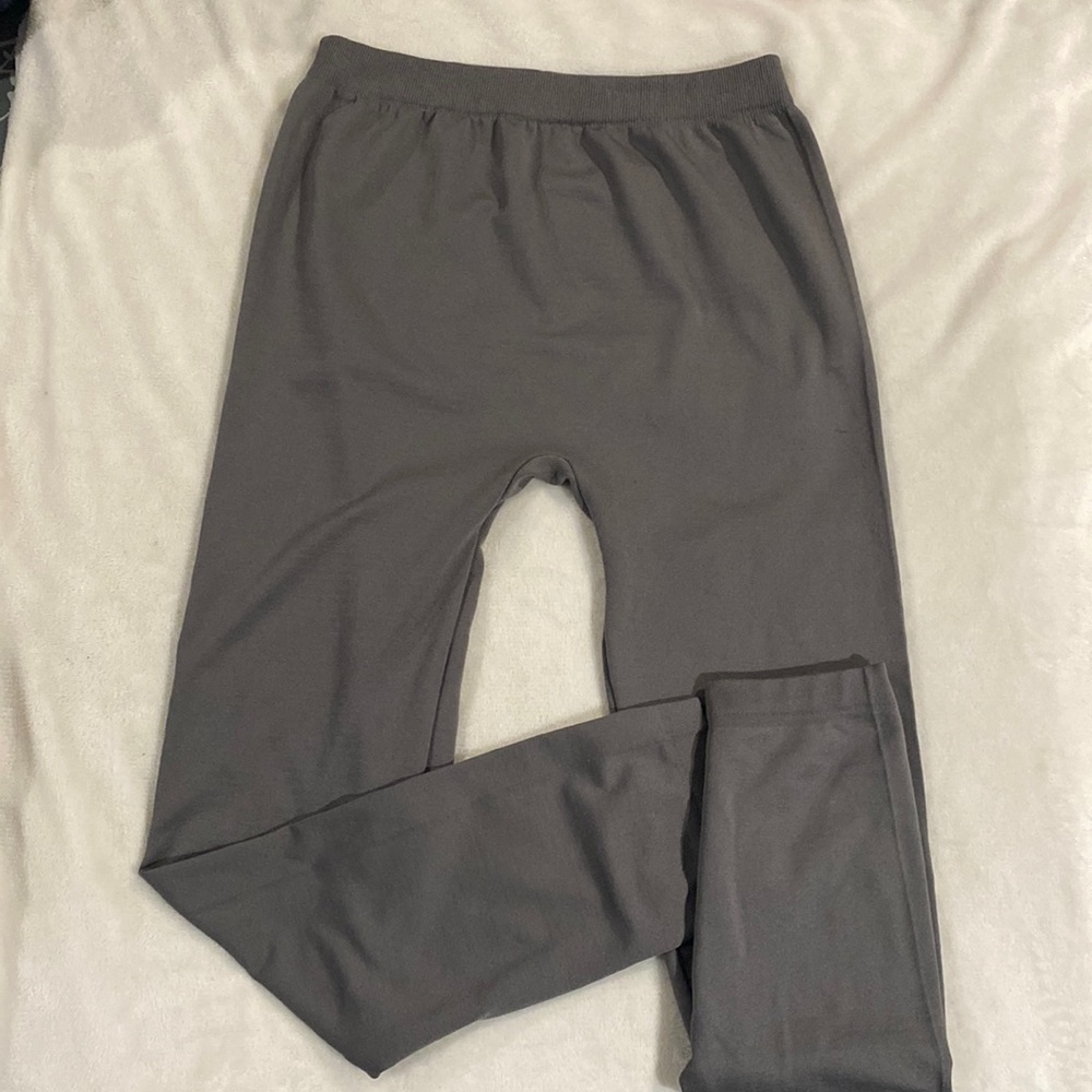 Gray fleece lined leggings